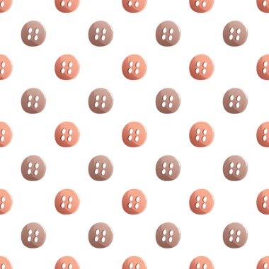 Beyaz arka planda kusursuz düğme deseni. Ambalaj tasarımı, markalaşma ve dikiş temalı web siteleri için mükemmeldir..