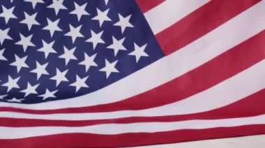 4k Dalgalı Amerikan Bayrağı Arkaplanı. Amerika Birleşik Devletleri bayrağı. 4 Temmuz Bağımsızlık Günü. Amerikan vatanseverliği ulusal bayramı. Usa gurur duyuyor.