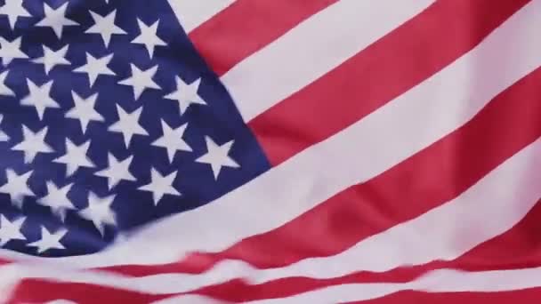 4k Waving American Flag Hintergrund. Flagge der Vereinigten Staaten von Amerika. 4. Juli, Unabhängigkeitstag. Nationalfeiertag des Patriotismus in den USA. USA stolz. — Stockvideo