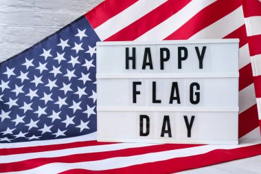 Amerikan bayrağı. Üzerinde 