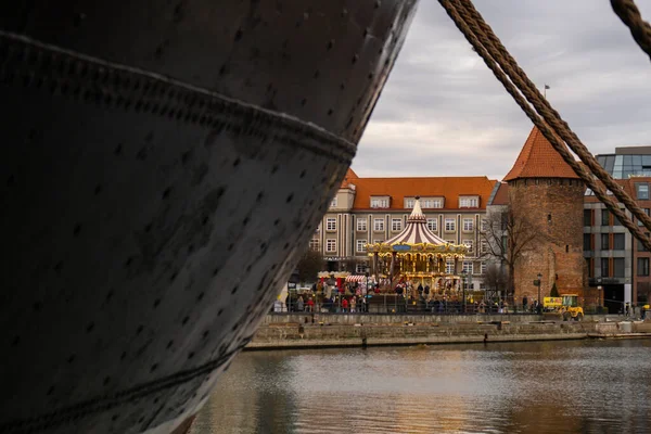 Casco Antiguo Gdansk Famosa Nave Soldek Soldek Primer Barco Construido —  Fotos de Stock