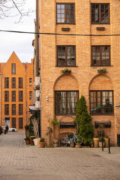 Ancienne Architecture Vieille Ville Gdansk Pologne Belles Colorées Vieilles Maisons — Photo