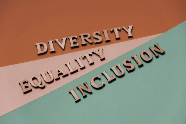 Üzenet Diversity Beleértve Minőséget Motivációs Szavak Idézetek Koncepció Színes Háttér — Stock Fotó