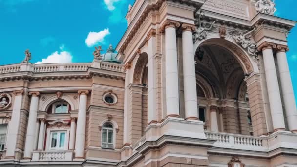 Zoom Out National Odessa National Academic Opera Ballet Theatre Architectural — Wideo stockowe