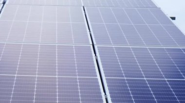 New ecologic house with solar panels Alternative to conventional energy. The battery is charged from a solar cell Advertisement Green energy Sustainable life Renewable alternative energy 