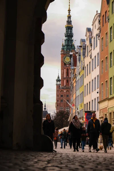 Danzig Polen Mai 2022 Rathaus Mittelalterliche Gotische Marienkathedrale Hauptrathaus Dlugi — Stockfoto