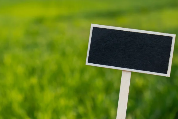 Blank Black Billboard Green Field Landscape Empty Mockup Template Blackboard — Stock Photo, Image