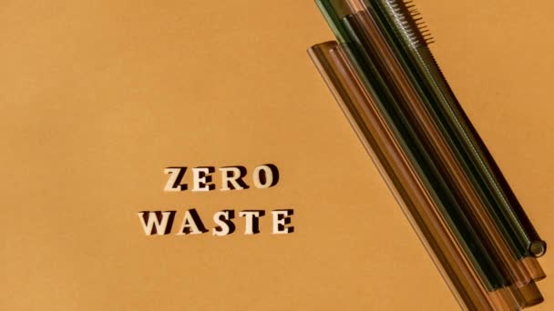Zero Waste Eco Friendly Drinking Straw Set Clean Brush Refortable — 비디오