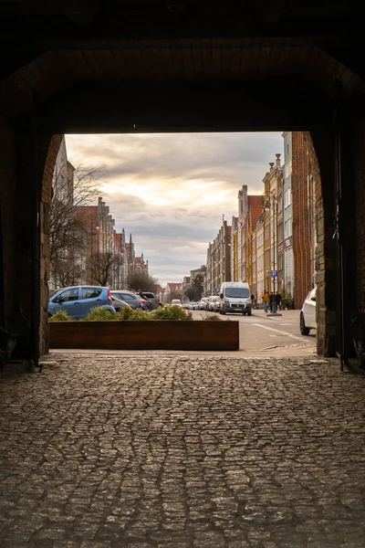 Streets Downtown Gdansk Poland Ancient Architecture Old Town Beautiful Colorful —  Fotos de Stock