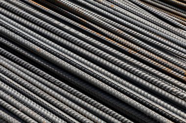 background and texture of rod or industrial steel for construction