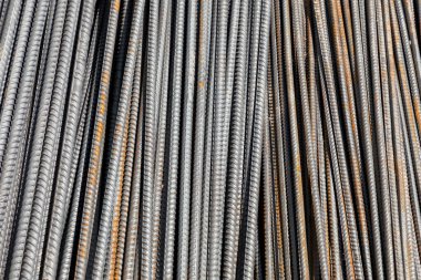 background and texture of rod or industrial steel for construction