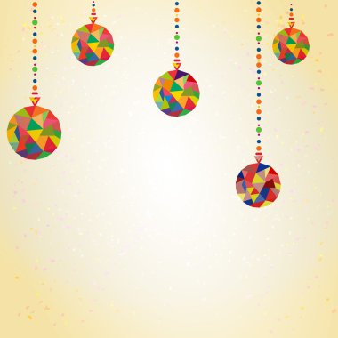 vektör arka plan christmas dekorasyon topları hippi tarzı ile