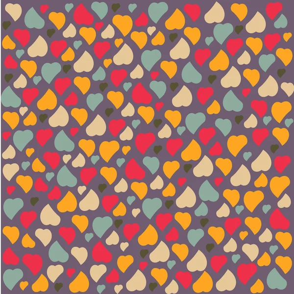 Love Heart Background Pattern Valentines day Greeting card trendy colors Romantic relationship concept in vector — Stock Vector