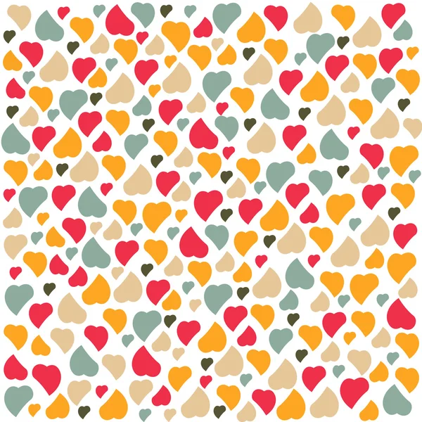 Hou van hart achtergrond patroon Valentijnsdag wenskaart trendy kleuren romantische relatie concept in vector — Stockvector