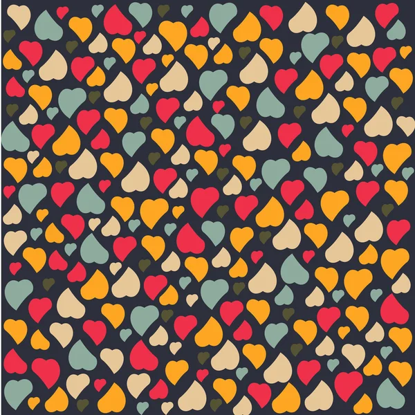 Hou van hart achtergrond patroon Valentijnsdag wenskaart trendy kleuren romantische relatie concept in vector — Stockvector