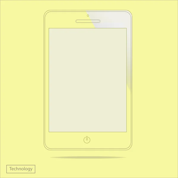 Mobiele slimme telefoon nieuwe digitale technologie concept ontwerp grafisch ontwerp trendy stijl in vector — Stockvector