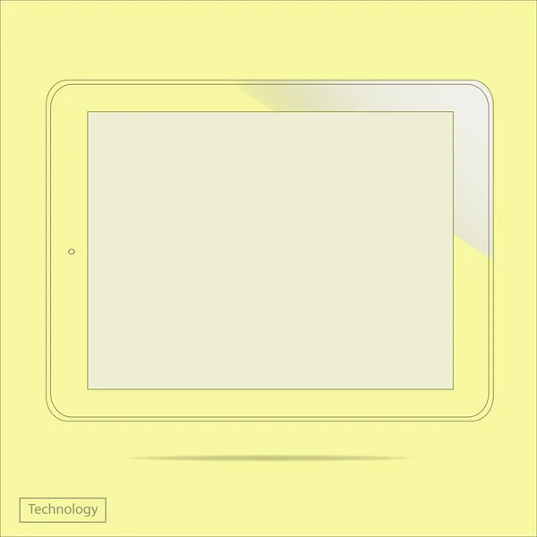 Tablet PC nuevo concepto de tecnología informática digital diseño gráfico estilo de moda en vecto — Archivo Imágenes Vectoriales