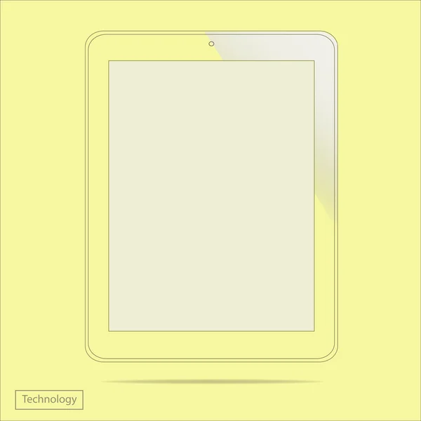 Tablet pc nieuwe digitale computer technologie ontwerp grafisch ontwerp trendy stijl in vector — Stockvector