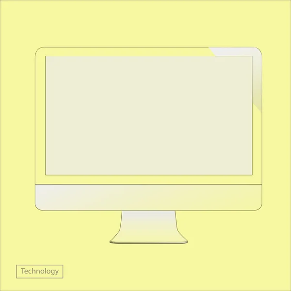 Computer scherm nieuwe digitale technologie grafisch ontwerp trendy stijl in vector — Stockvector