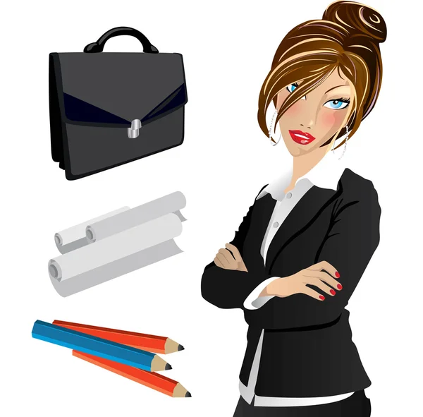 Business lady — Stock Vector