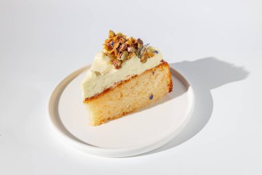 Kremalı vanilyalı pasta manzarası