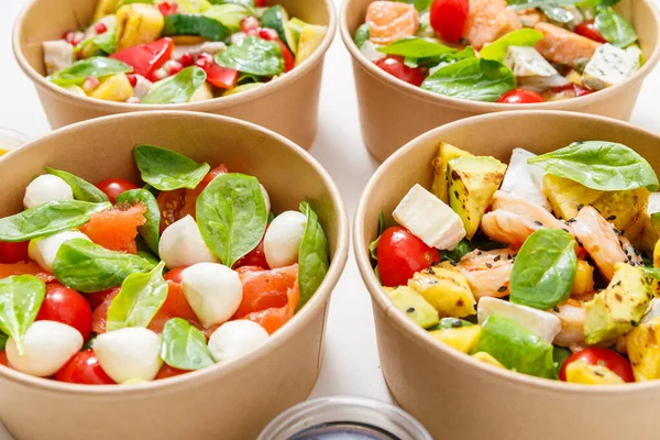 Close up of healthy and vegeterian food for lunch — Fotografia de Stock