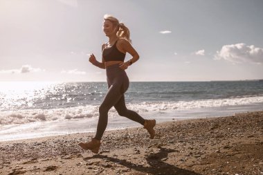 Young sporty woman have happiness by exercising outdoors