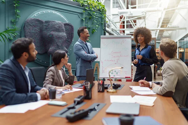 Group Business People Partners Set Team Meeting Modern Office Teamwork — Photo