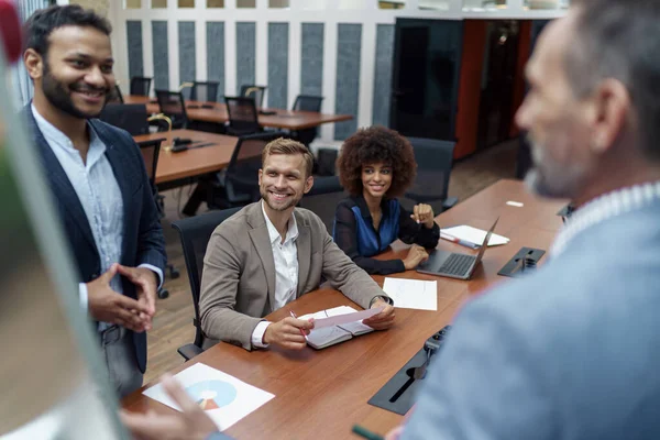 Group Business People Partners Set Team Meeting Modern Office Teamwork — стоковое фото