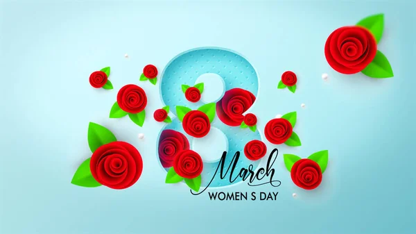 Illustration März Frauentag Hintergrund Ihr Logo — Stockfoto