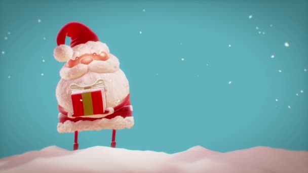Boldog Karácsonyt Mikulás Üdvözletét — Stock videók