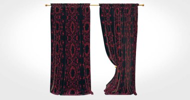 perde tekstil beyaz arkaplanı