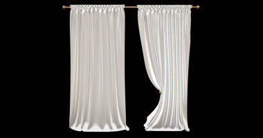 Perde 4k beyaz arkaplan 