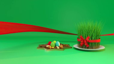 Novruz holiday greetings background 4k clipart