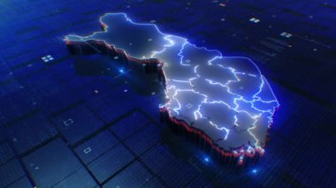 Finlandiya dijital 4k arkaplan döngüsü haritası 