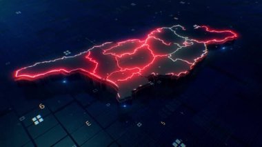 Yunanistan dijital 4k arkaplan döngüsünü haritaladı 