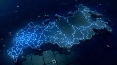 Rus haritası dijital 4k arkaplan 