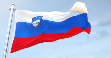 Slovenya Bayrağı 4K sallıyor 