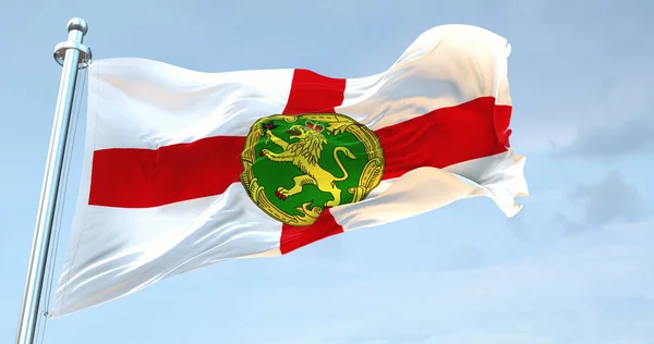 Bandeira Alderney Acenando — Fotografia de Stock