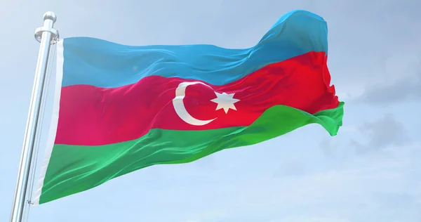 Azerbaijan Flag Waving — Stock Photo, Image