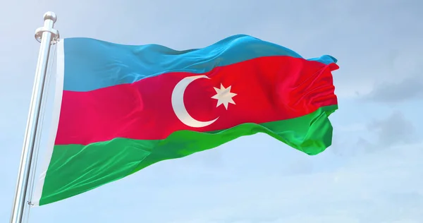 Azerbaycan Bayrağı 4K sallıyor 