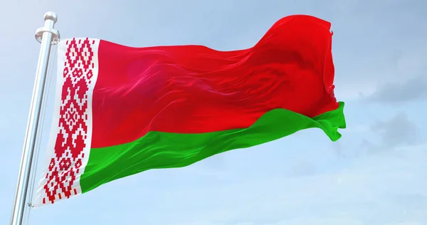 Vitryssland Flagga Viftande — Stockfoto