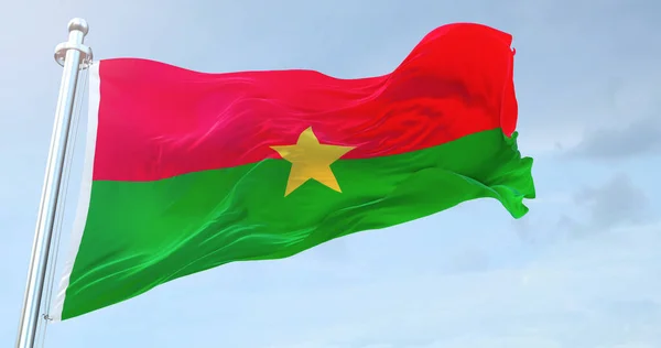 Burkina Faso Bayrağı 4K sallıyor 