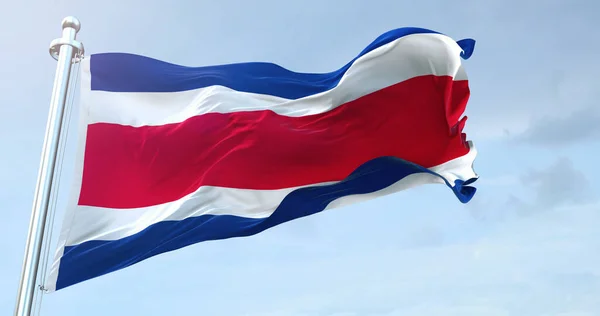 Bandeira Costa Rica Acenando — Fotografia de Stock