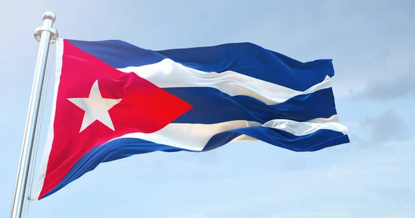 Kuba Flagge Weht — Stockfoto