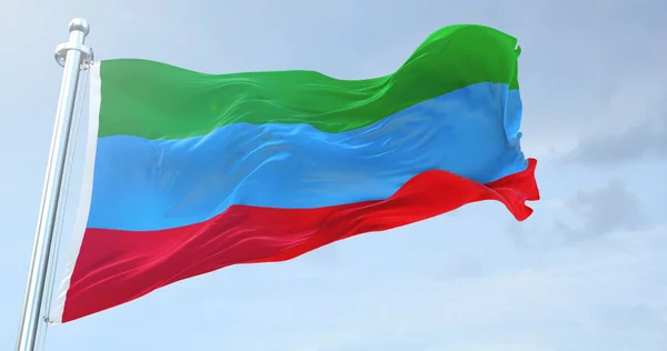 Σημαία Dagestan Κυματίζει — Φωτογραφία Αρχείου