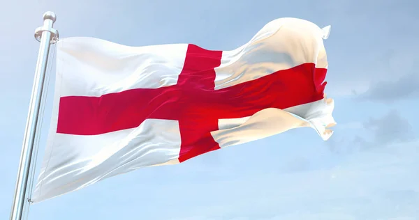 Bandeira Inglaterra Acenando — Fotografia de Stock