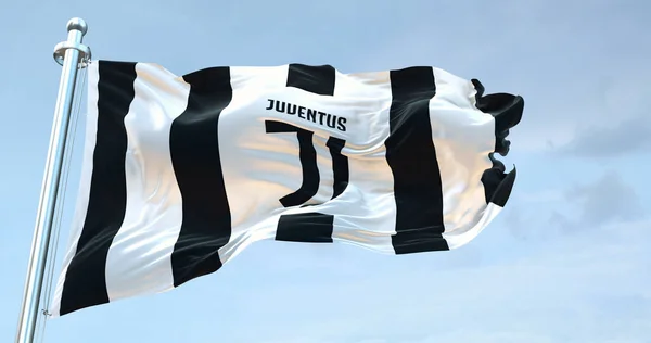 Juventus Flag Waving — Stock Photo, Image