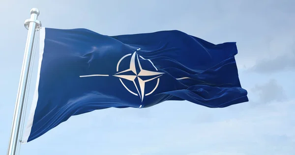 NATO Bayrağı 4K sallıyor 