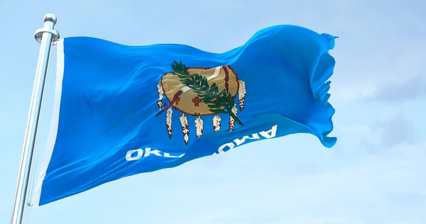 Oklahoma Flaga Macha — Zdjęcie stockowe